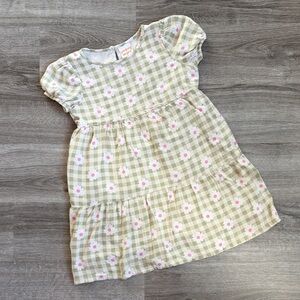 Jumping Beans girls floral plaid dress
